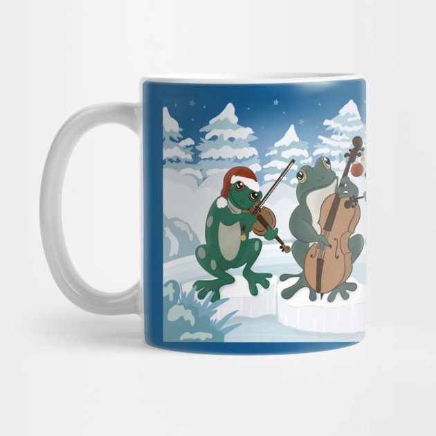 Frog Chorus String Trio at Christmas by NattyDesigns